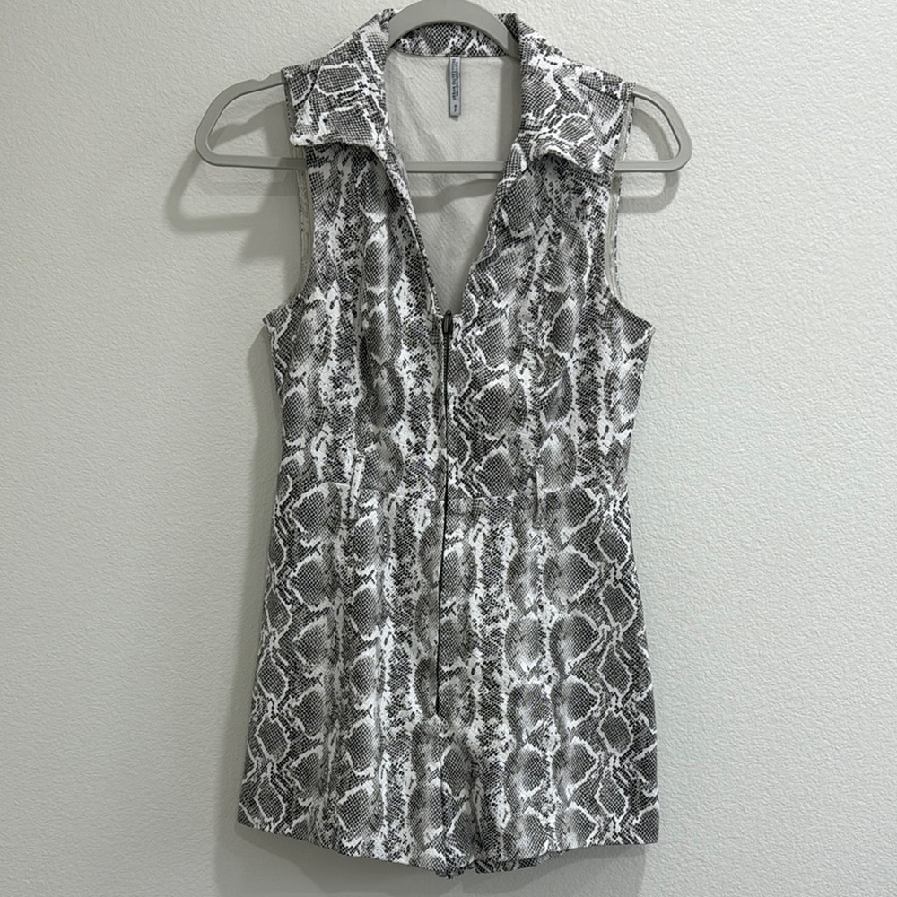 Urban Outfitters Snake Print Leather Jumpsuit
